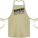 Warning Will Talk About Cars Cotton Apron 100% Organic Khaki
