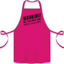 Warning Will Talk About Cars Cotton Apron 100% Organic Pink