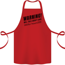 Warning Will Talk About Cars Cotton Apron 100% Organic Red