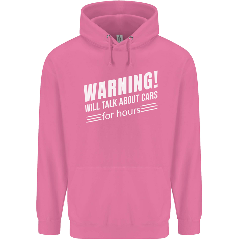 Warning Will Talk About Cars Funny Childrens Kids Hoodie Azalea