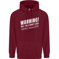 Warning Will Talk About Cars Funny Childrens Kids Hoodie Maroon
