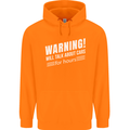 Warning Will Talk About Cars Funny Childrens Kids Hoodie Orange