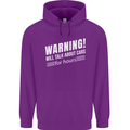 Warning Will Talk About Cars Funny Childrens Kids Hoodie Purple