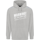 Warning Will Talk About Cars Funny Childrens Kids Hoodie Sports Grey