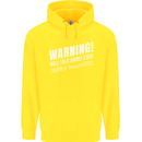 Warning Will Talk About Cars Funny Childrens Kids Hoodie Yellow