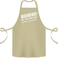 Warning Will Talk About Cars Funny Cotton Apron 100% Organic Khaki
