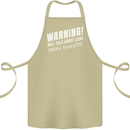 Warning Will Talk About Cars Funny Cotton Apron 100% Organic Khaki