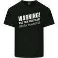 Warning Will Talk About Cars Funny Mens Cotton T-Shirt Tee Top Black