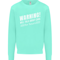 Warning Will Talk About Cars Funny Mens Sweatshirt Jumper Peppermint