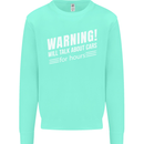 Warning Will Talk About Cars Funny Mens Sweatshirt Jumper Peppermint