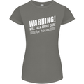 Warning Will Talk About Cars Funny Womens Petite Cut T-Shirt Charcoal