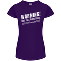 Warning Will Talk About Cars Funny Womens Petite Cut T-Shirt Purple