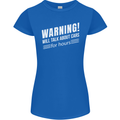 Warning Will Talk About Cars Funny Womens Petite Cut T-Shirt Royal Blue