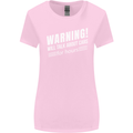 Warning Will Talk About Cars Funny Womens Wider Cut T-Shirt Light Pink