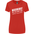Warning Will Talk About Cars Funny Womens Wider Cut T-Shirt Red
