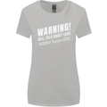 Warning Will Talk About Cars Funny Womens Wider Cut T-Shirt Sports Grey