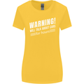 Warning Will Talk About Cars Funny Womens Wider Cut T-Shirt Yellow
