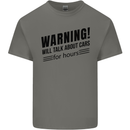 Warning Will Talk About Cars Kids T-Shirt Childrens Charcoal