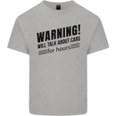 Warning Will Talk About Cars Kids T-Shirt Childrens Sports Grey