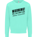 Warning Will Talk About Cars Mens Sweatshirt Jumper Peppermint