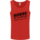 Warning Will Talk About Cars Mens Vest Tank Top Red