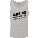 Warning Will Talk About Cars Mens Vest Tank Top Sports Grey
