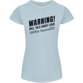 Warning Will Talk About Cars Womens Petite Cut T-Shirt Light Blue