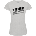 Warning Will Talk About Cars Womens Petite Cut T-Shirt Sports Grey