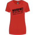 Warning Will Talk About Cars Womens Wider Cut T-Shirt Red