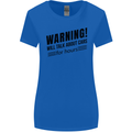 Warning Will Talk About Cars Womens Wider Cut T-Shirt Royal Blue