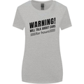 Warning Will Talk About Cars Womens Wider Cut T-Shirt Sports Grey
