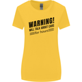 Warning Will Talk About Cars Womens Wider Cut T-Shirt Yellow