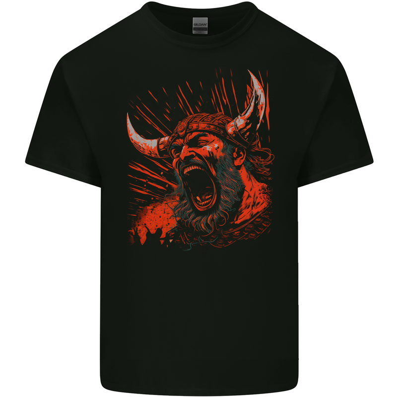 Warrior Cry Viking Valhalla Odin Norse Gods Mens Cotton T-Shirt Tee Top BLACK