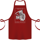 Wasted Life Grim Reaper Gothic Biker Skull Cotton Apron 100% Organic Maroon
