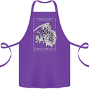 Wasted Life Grim Reaper Gothic Biker Skull Cotton Apron 100% Organic Purple
