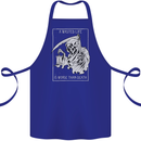 Wasted Life Grim Reaper Gothic Biker Skull Cotton Apron 100% Organic Royal Blue