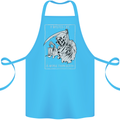 Wasted Life Grim Reaper Gothic Biker Skull Cotton Apron 100% Organic Turquoise