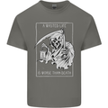 Wasted Life Grim Reaper Gothic Biker Skull Kids T-Shirt Childrens Charcoal