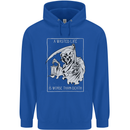 Wasted Life Grim Reaper Gothic Biker Skull Mens 80% Cotton Hoodie Royal Blue