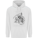 Wasted Life Grim Reaper Gothic Biker Skull Mens 80% Cotton Hoodie White