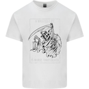 Wasted Life Grim Reaper Gothic Biker Skull Mens Cotton T-Shirt Tee Top White