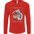 Wasted Life Grim Reaper Gothic Biker Skull Mens Long Sleeve T-Shirt Red