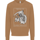 Wasted Life Grim Reaper Gothic Biker Skull Mens Sweatshirt Jumper Caramel Latte