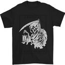 Wasted Life Grim Reaper Gothic Biker Skull Mens T-Shirt Cotton Gildan Black