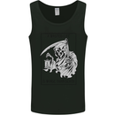 Wasted Life Grim Reaper Gothic Biker Skull Mens Vest Tank Top Black