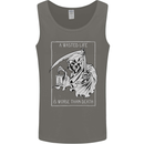 Wasted Life Grim Reaper Gothic Biker Skull Mens Vest Tank Top Charcoal
