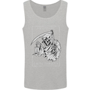 Wasted Life Grim Reaper Gothic Biker Skull Mens Vest Tank Top Sports Grey