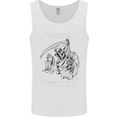 Wasted Life Grim Reaper Gothic Biker Skull Mens Vest Tank Top White