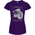 Wasted Life Grim Reaper Gothic Biker Skull Womens Petite Cut T-Shirt Purple