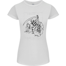 Wasted Life Grim Reaper Gothic Biker Skull Womens Petite Cut T-Shirt White